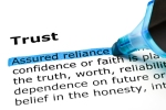 Trust with blue marker